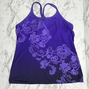 Athleta Purple Floral Tank Top